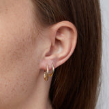 Almond design earring made of gold