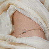 Circle of Life Bracelet with a Natural Oval Diamond