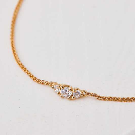 Anemone bracelet with lab diamonds