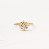 Sunflower design with Natural Diamond