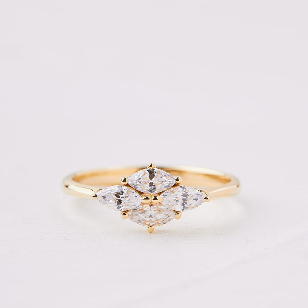 Cezanne ring set with lab diamonds