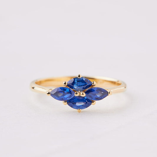 Cezanne ring set with blue sapphire stones