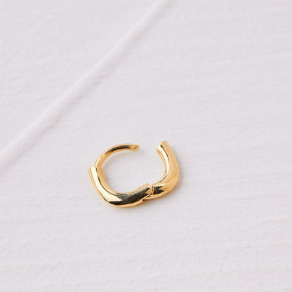 Small gold hoop piercing