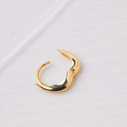 Large gold hoop piercing