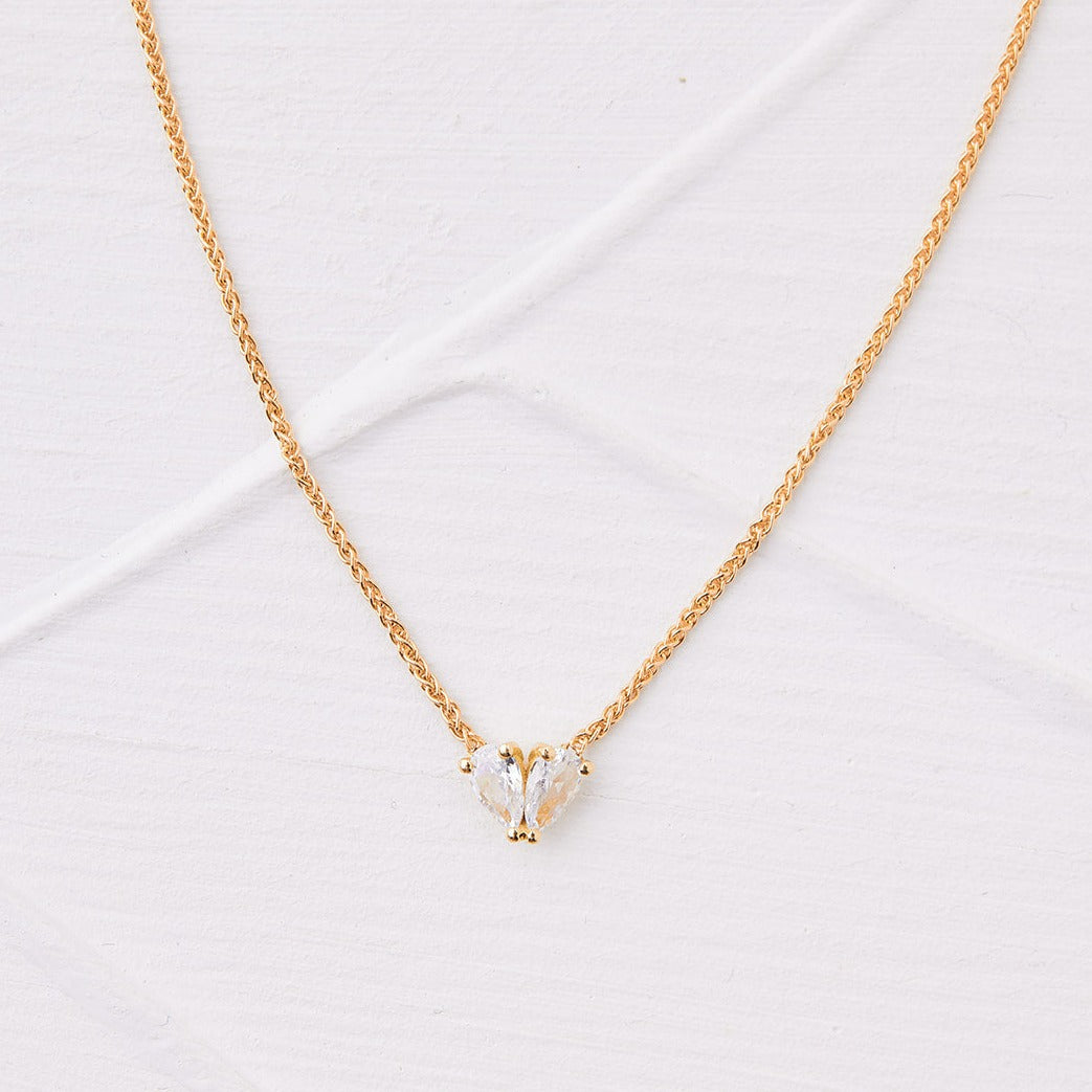 Heart-shaped Drop Lab Diamond Mana Necklace