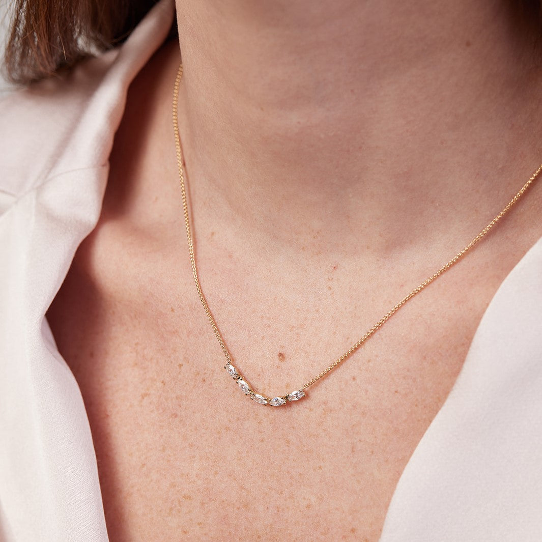 Leonardo necklace with marquise-cut laboratory diamonds