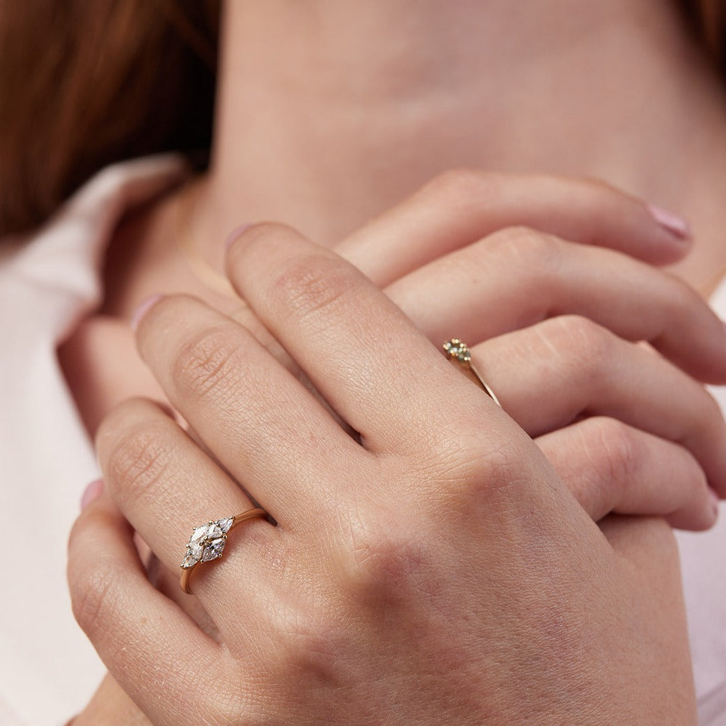 Cezanne ring set with diamonds