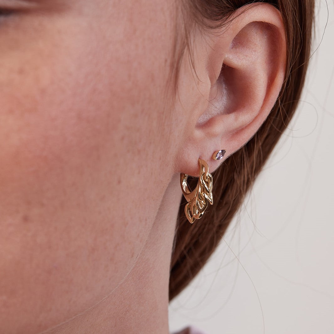 Klimt earrings made of gold