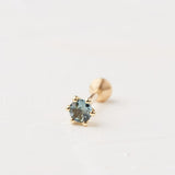 Flower Piercing With a Round Stone